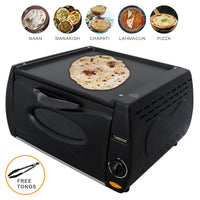 Mini Forno Tandoori Elettrico Fornetto per Pizza Piadine Panini con Piastra Superiore Anti Aderente per Ricette orientali Capacità 13L 2100W