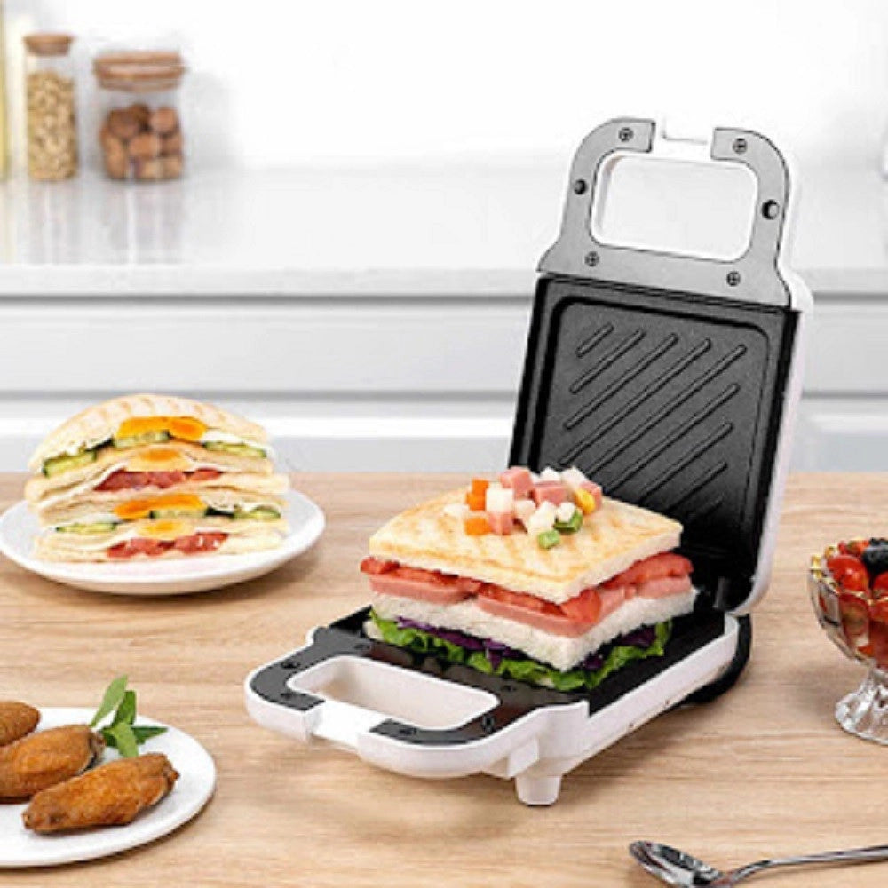 Trade Shop - Piastra Elettrica Macchina Sandwich Toast Tostiera Pancake Waffle Panini Tx-9713 -
