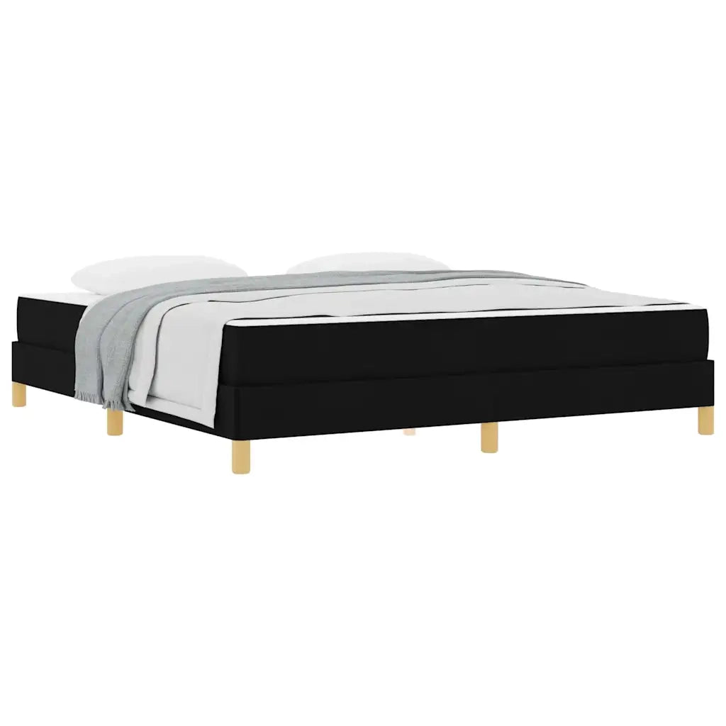 vidaXL Letto a molle Nero e Marrone 180 x 200 cm