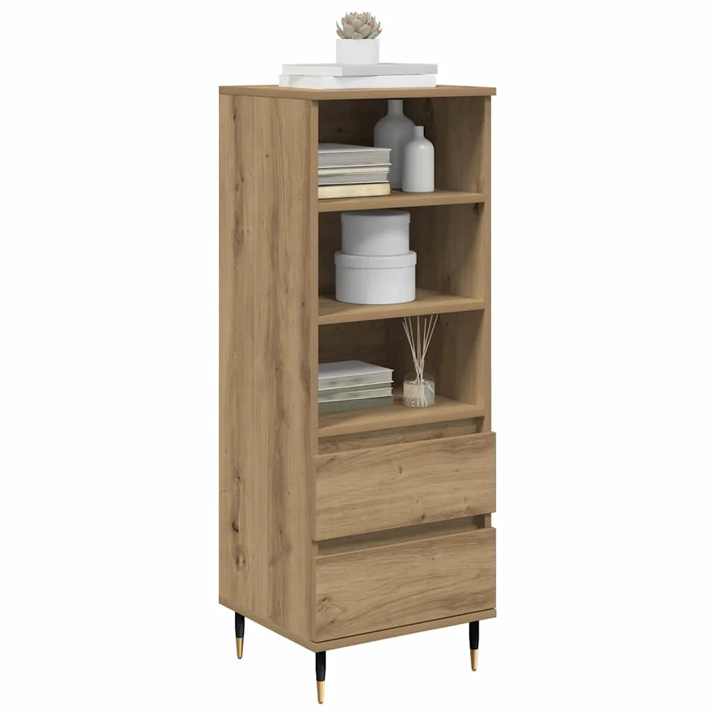 Credenza-Buffet-Armadio da cucina Rovere artigianale 40 x 36 x 110 cm Legno multistrato 563216