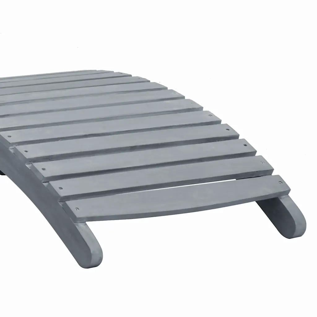 Sdraio con Cuscino Grigia in Legno Massello di Acacia cod mxl 75994