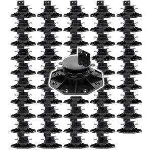 Set 50 supporti per pavimenti galleggianti, Altezza regolabile 33-64mm Max 2700 kg, Piedini Decking