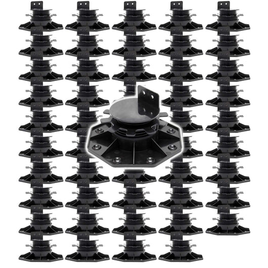 Set 50 supporti per pavimenti galleggianti, Altezza regolabile 33-64mm Max 2700 kg, Piedini Decking