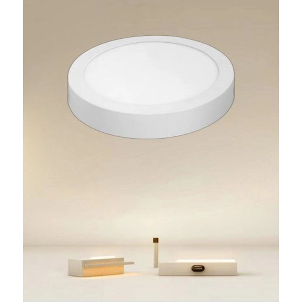 Trade Shop - Plafoniere Led 18w Luce 3000k-6500k Tondo Soffitto Parete Interruttore 1980lm 00144 -