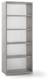 MOBILE LIBRERIA H182 L71 P41 cm FINITURA CEMENTO FONDO BIANCO SARMOG Db351k