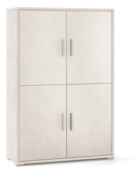 KIT MOBILE ARMADIO MULTIUSO 4 ANTE H161 L108 P41 Cm FINITURA BIANCO OSSIDO SARMOG Db834k