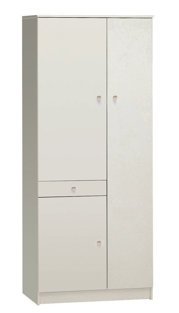 KIT ARMADIO MULTIUSO CON 6 RIPIANI REGOLABILI H183 L77 P34 Cm FINITURA BIANCO SARMOG 323k