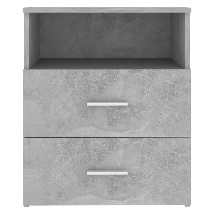 Comodini 2 pz Grigio Cemento 50x32x60 cm 803281