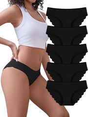 Sottovesti invisibili - Slip per bikini - Pantaloni a compression - Ademabili cotone - Set multicolore da 5 pezzi - Comfortevoli e stili