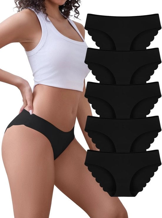 Sottovesti invisibili - Slip per bikini - Pantaloni a compression - Ademabili cotone - Set multicolore da 5 pezzi - Comfortevoli e stili