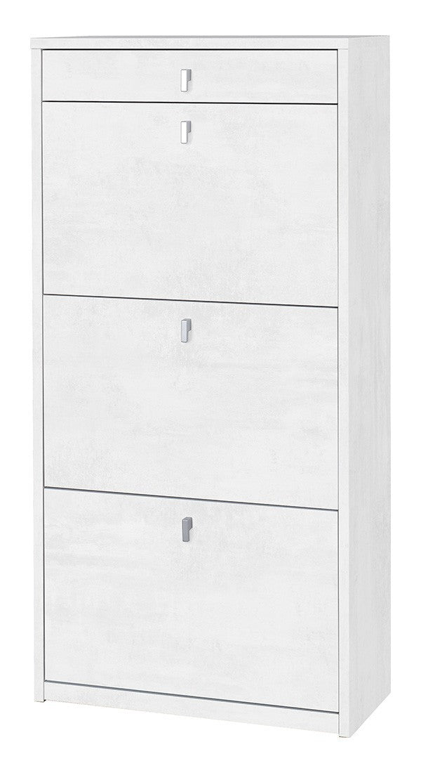 KIT SCARPIERA 3 ANTE 1 CASSETTO H127 L63 P29 Cm FINITURA BIANCO OSSIDO SARMOG Sk567k