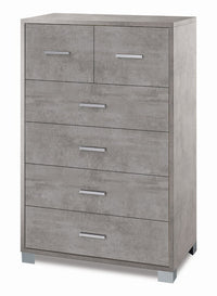 Mobile cassettiera 6 cassetti H112 L70 P41 Cm colore Cemento 772k Sarmog