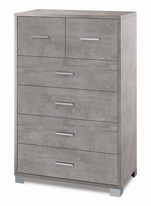 Mobile cassettiera 6 cassetti H112 L70 P41 Cm colore Cemento 772k Sarmog