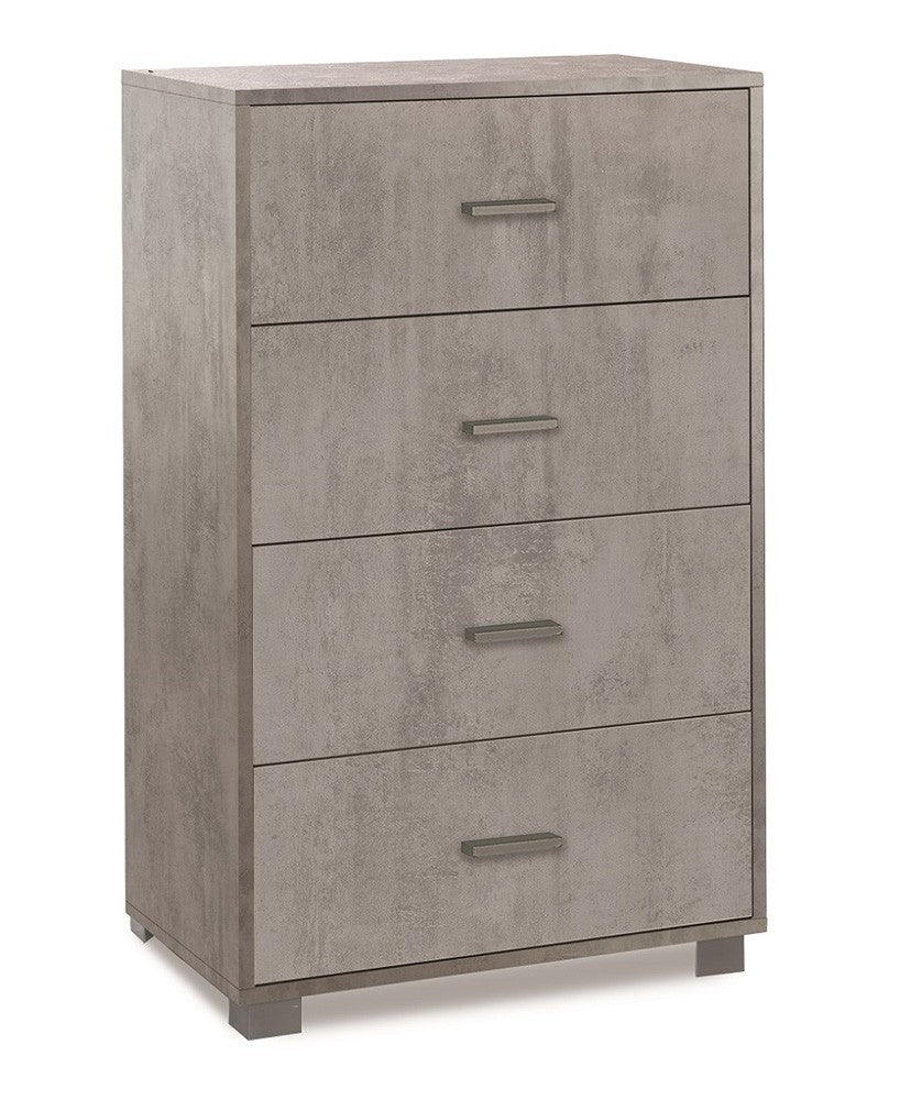 Mobile cassettiera 4 cassetti H110 L71 P41 colore Cemento 774k Sarmog