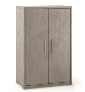 Mobile Armadio 2 ante H110 L71 P41 Cm finitura Cemento Dd270k Sarmog