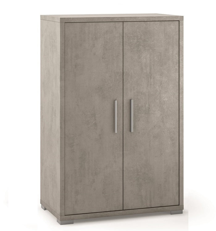Mobile Armadio 2 ante H110 L71 P41 Cm finitura Cemento Dd270k Sarmog