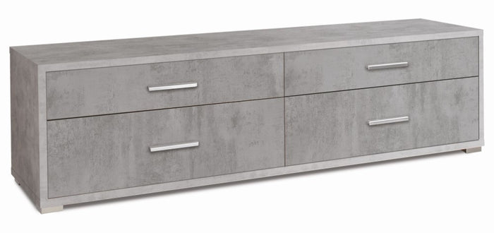 Mobile Madia 4 cassetti H50 L179 P47 Cm colore Cemeneto Db805k Sarmog