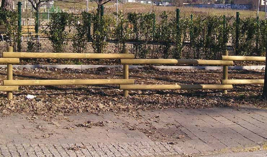 RECINZIONE STACCIONATA 10MT CON MEZZI PALI LEGNO PINO NORDICO IMPREGNATO