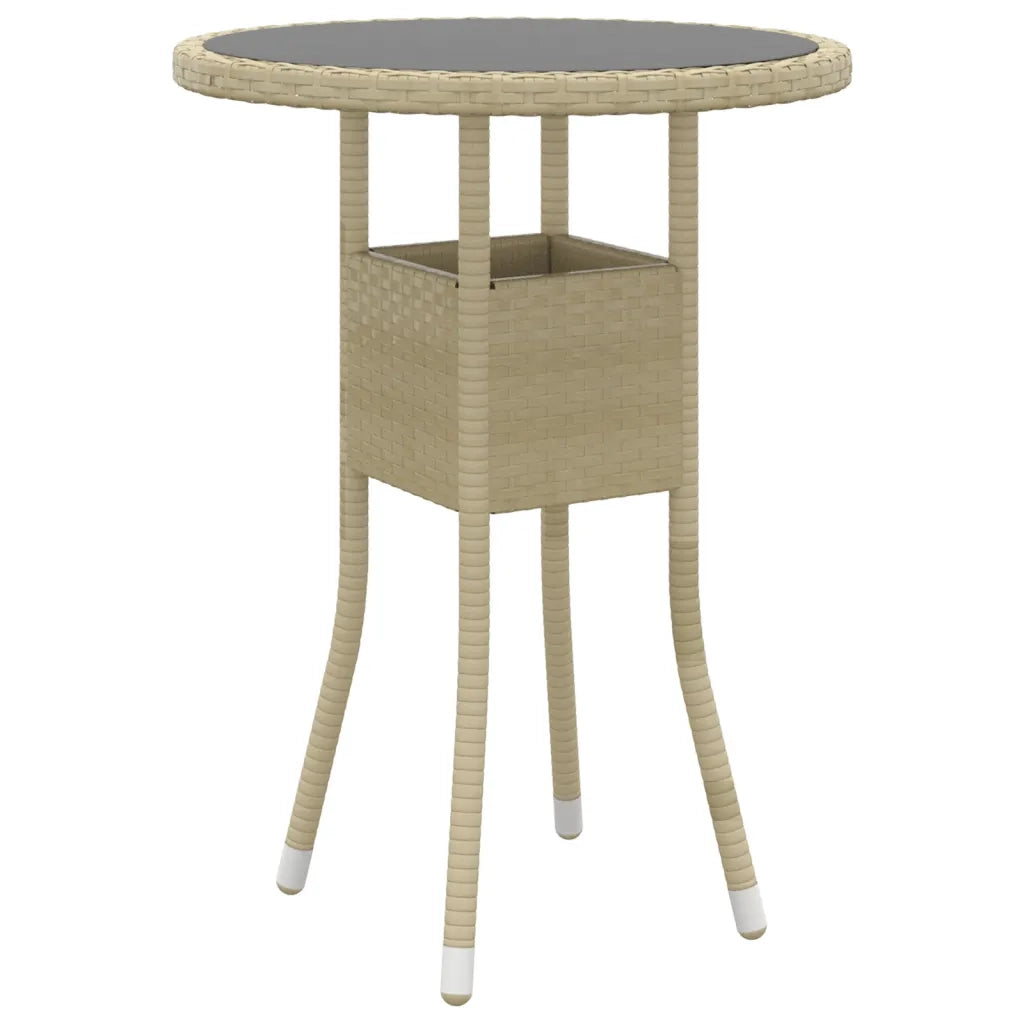 Set Mobili da Pranzo per Giardino 3 pz in Polyrattan Beige cod mxl 41752