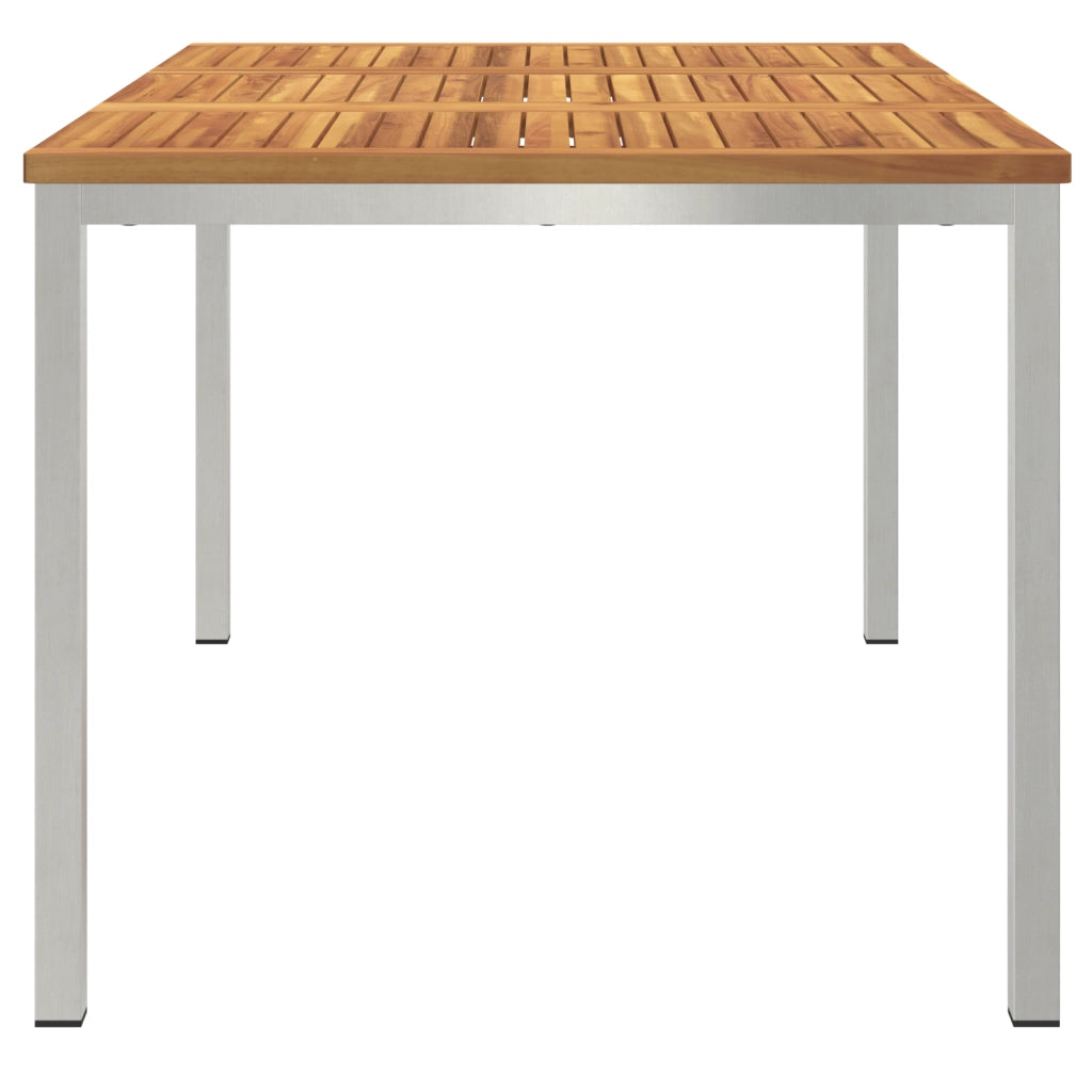 Tavolo da pranzo esterno 150x90x75 cm Legno massello di Acacia