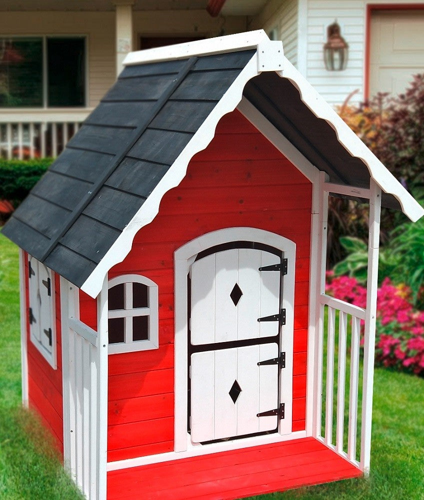 CASETTA CASINA LEGNO ANNY PER BAMBINI CM.120X130X140H GIOCO GIARDINO