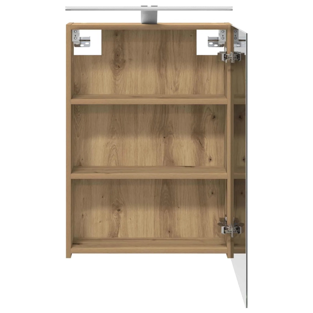 Mobiletto per specchio da bagno con porta Rovere Artigianale