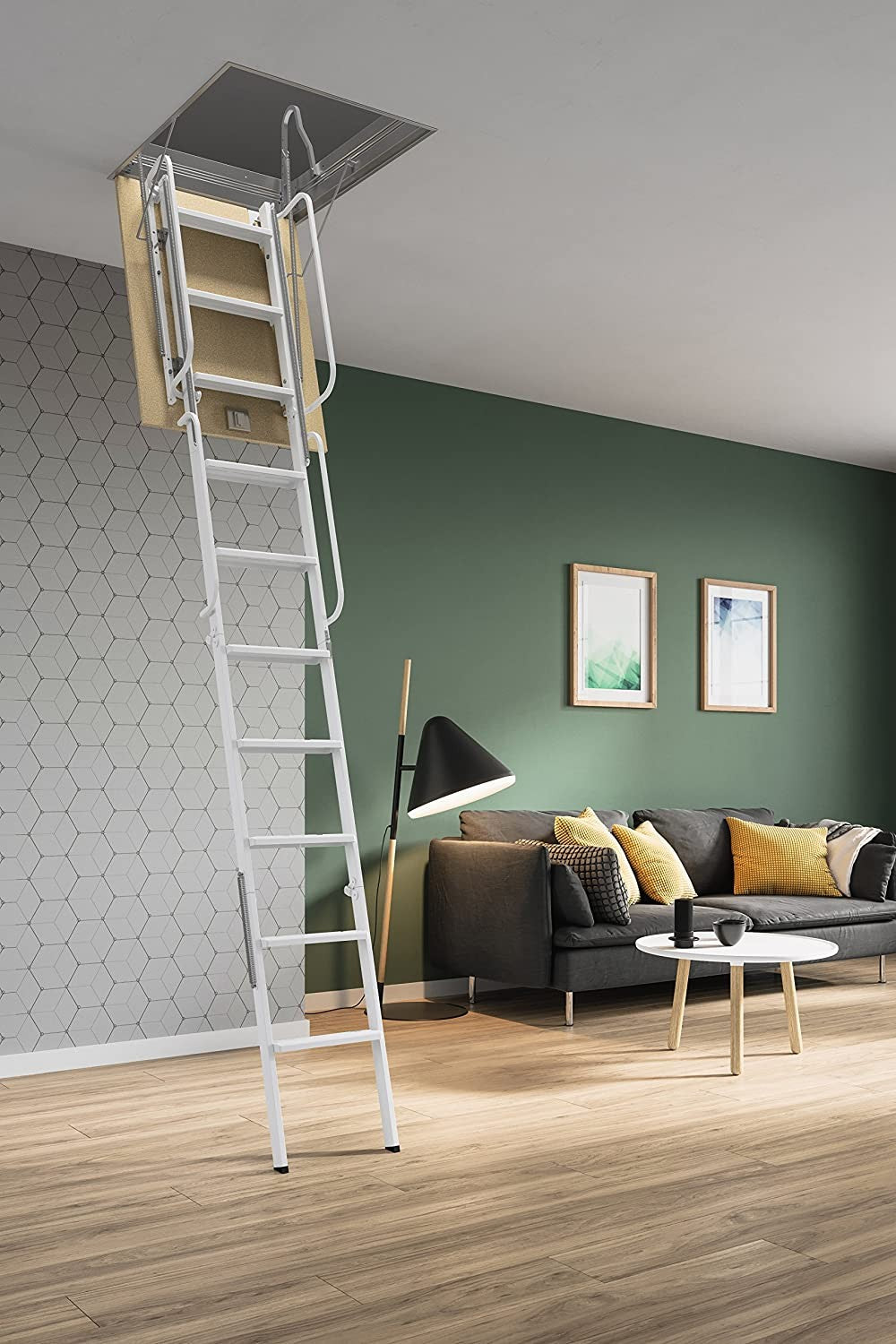 SCALA RETRATTILE PER SOFFITTA 70X100 H300 IN ACCIAIO SCARI 4PZ