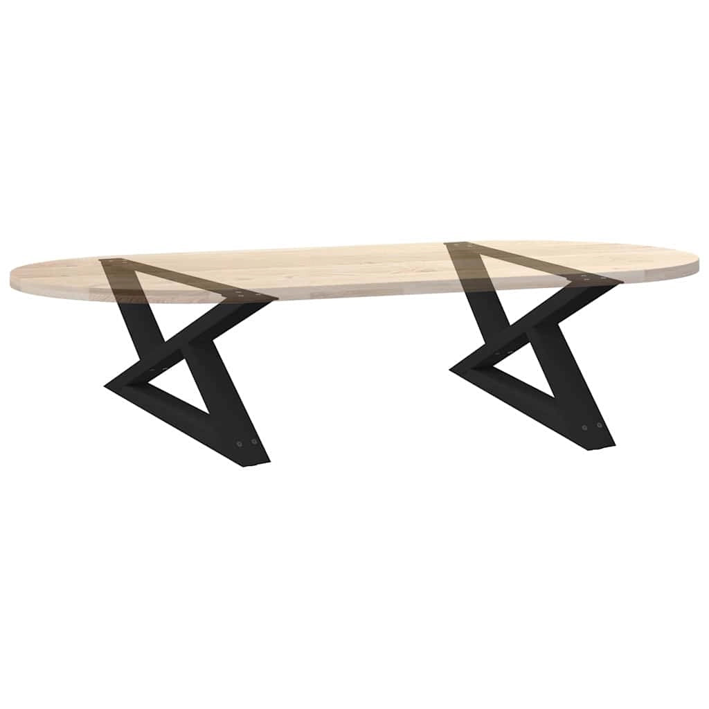 Set di 2 gambe moderne regolabili per tavolino da caffè 70 x 30 cm in acciaio verniciato a polvere nero 02_0056978