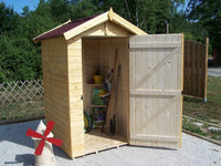 CASETTA FORESTA MOD. EDEN IN LEGNO MASSELLO A PANNELLI 16 MM 120X120 CON PAVIMENTO