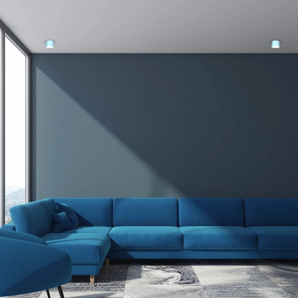 Plafoniera Milagro Dixie blu metallo 1 luce GX53 20W
