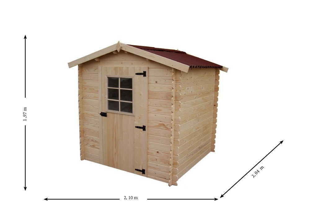 CASETTA FORESTA MOD. VADUZ  IN LEGNO MASSELLO 28 MM. 200X200 SENZA PAVIMENTO