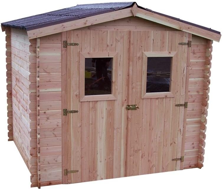 Casetta Foresta mod. Dublin 235x215 in legno DOUGLAS massiccio , 28 mm con pavimento