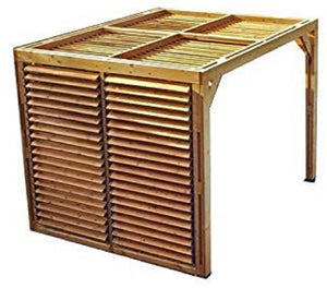 Pergola FORESTA gazebo in legno massiccio trattato ad alta temperatura, con veneziane mobili , dimensioni 313x234x217H