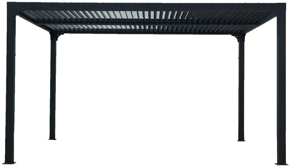 Pergola bioclimatica Foresta gazebo in alluminio, apertura manuale, 360x300