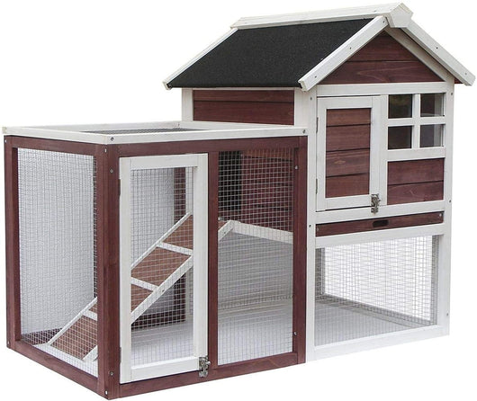 CASETTA PER GALLINE POLLAIO FORESTA IN LEGNO BICOLORE 122X63