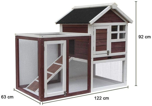 CASETTA PER GALLINE POLLAIO FORESTA IN LEGNO BICOLORE 122X63