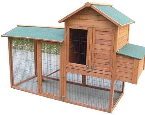 CASETTA PER GALLINE POLLAIO FORESTA IN LEGNO BICOLORE 186X71