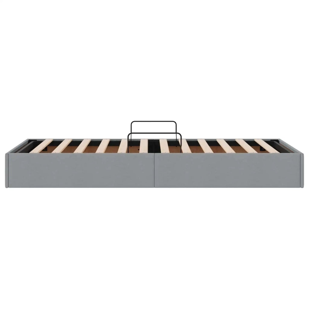 Letto ottomano Grigio chiaro 100 x 200 cm Tessuto 3442802