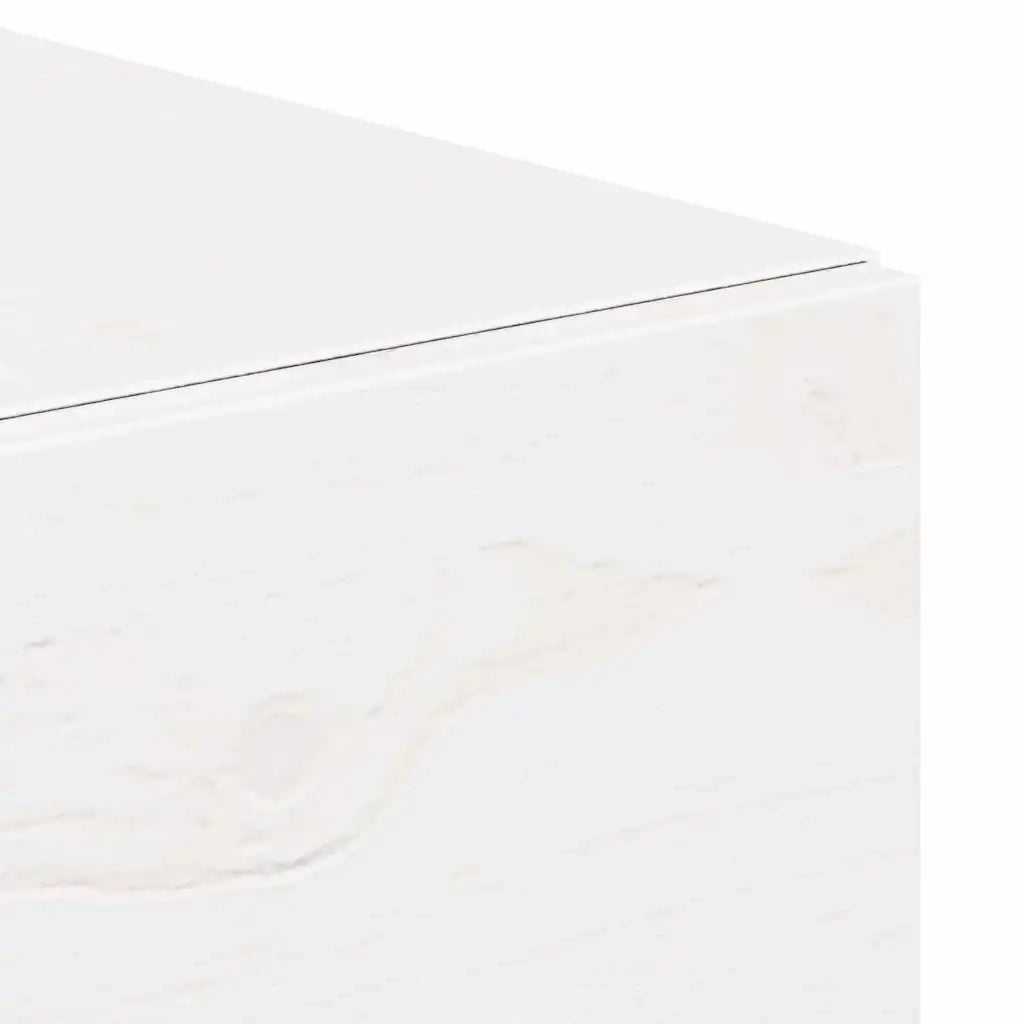 vidaXL Comodino 2 pcs Bianco 42 x 32.5 x 40 cm Legno di pino massello