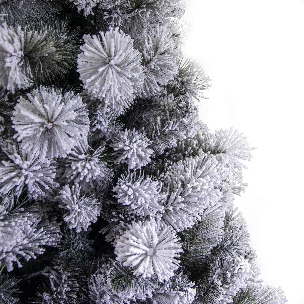 Albero di Natale Artificiale innevato 1189 rami cm Ø134xh210 Gennargentu Verde