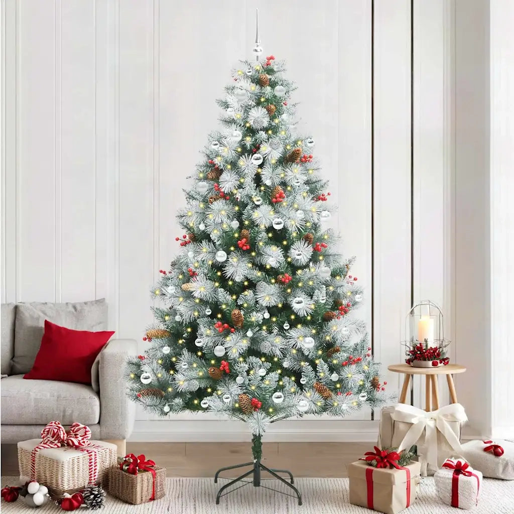 Albero di Natale artificiale Verde e bianco 240 cm 3395202