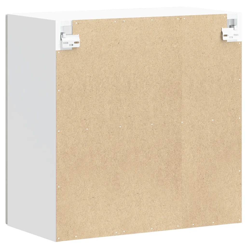 Pensile da Cucina con Porta in Vetro Lucca Grigio Cemento 853911
