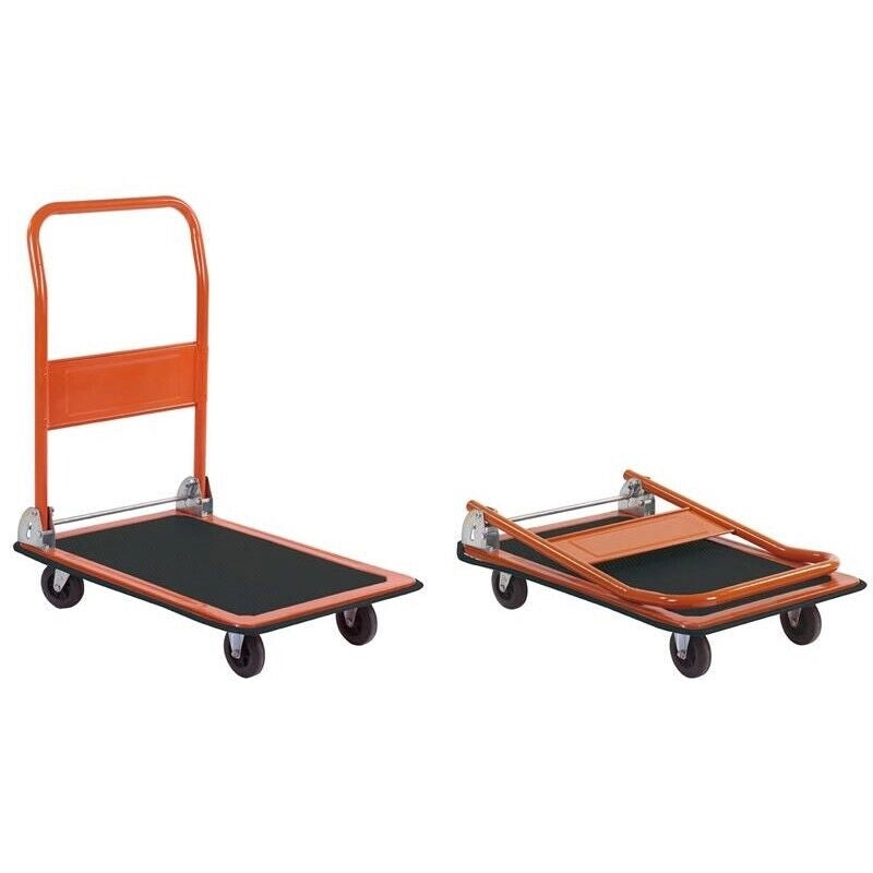 BRIXO CARRELLO PORTAPACCHI CON PIANALE A 4 RUOTE PORTATA MASSIMA 150 KG