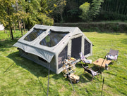 Tenda da campeggio gonfiabile per 7-8 persone 157;48 x 118;11 x 78;74 pollici; verde militare in poliestere
