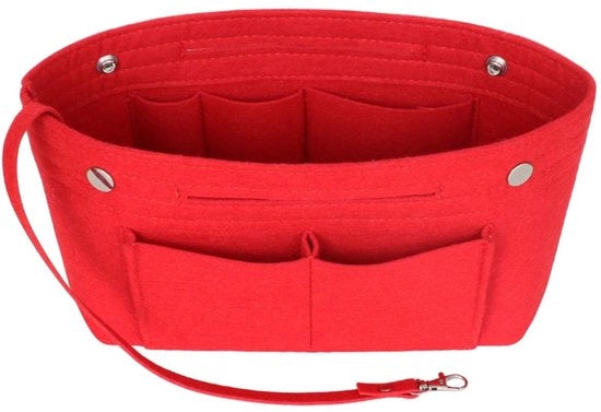 Organizzatore Tas per Tas, Borse da Porta con Maniglie e Chiave, Rosso, Dimensioni Extra Grandi