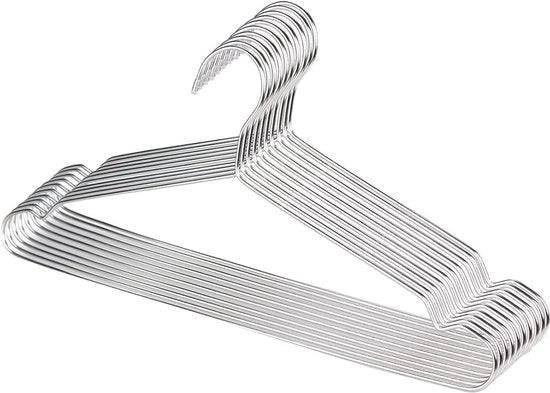 Set di 30 attacchi per abiti in acciaio inossidabile, 42,3 cm, attacco per abito, attacco per pantaloni, filo metallico robusto, 50 kg/peso di carico