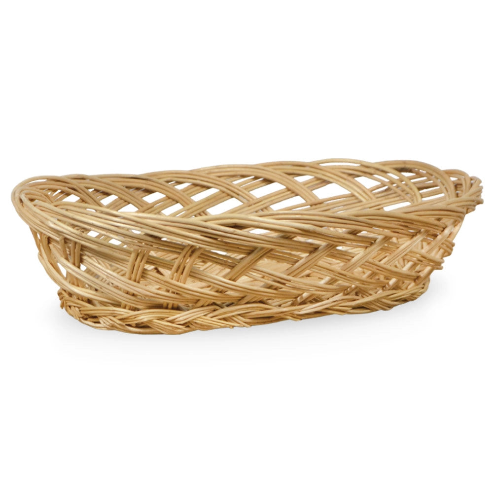 Ceste cestini portapane ovali x 10 intrecciate a mano 25,5 x 22 x h 8 cm