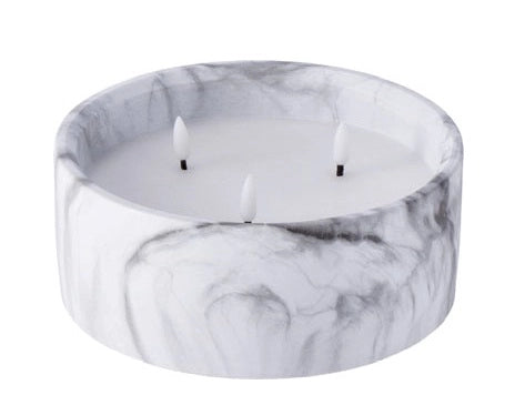 1 Pezzo Candela Decorativa con Vasetto in Cemento a 3 Led 20 x 8 cm