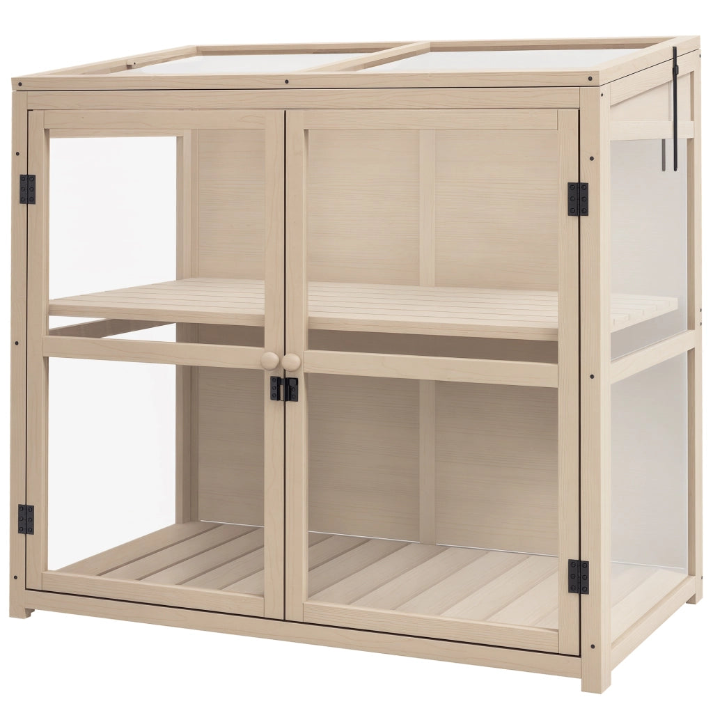 Letto da giardino rialzato in legno ¨C zephmum ¨C Naturale 103x61x103 cm