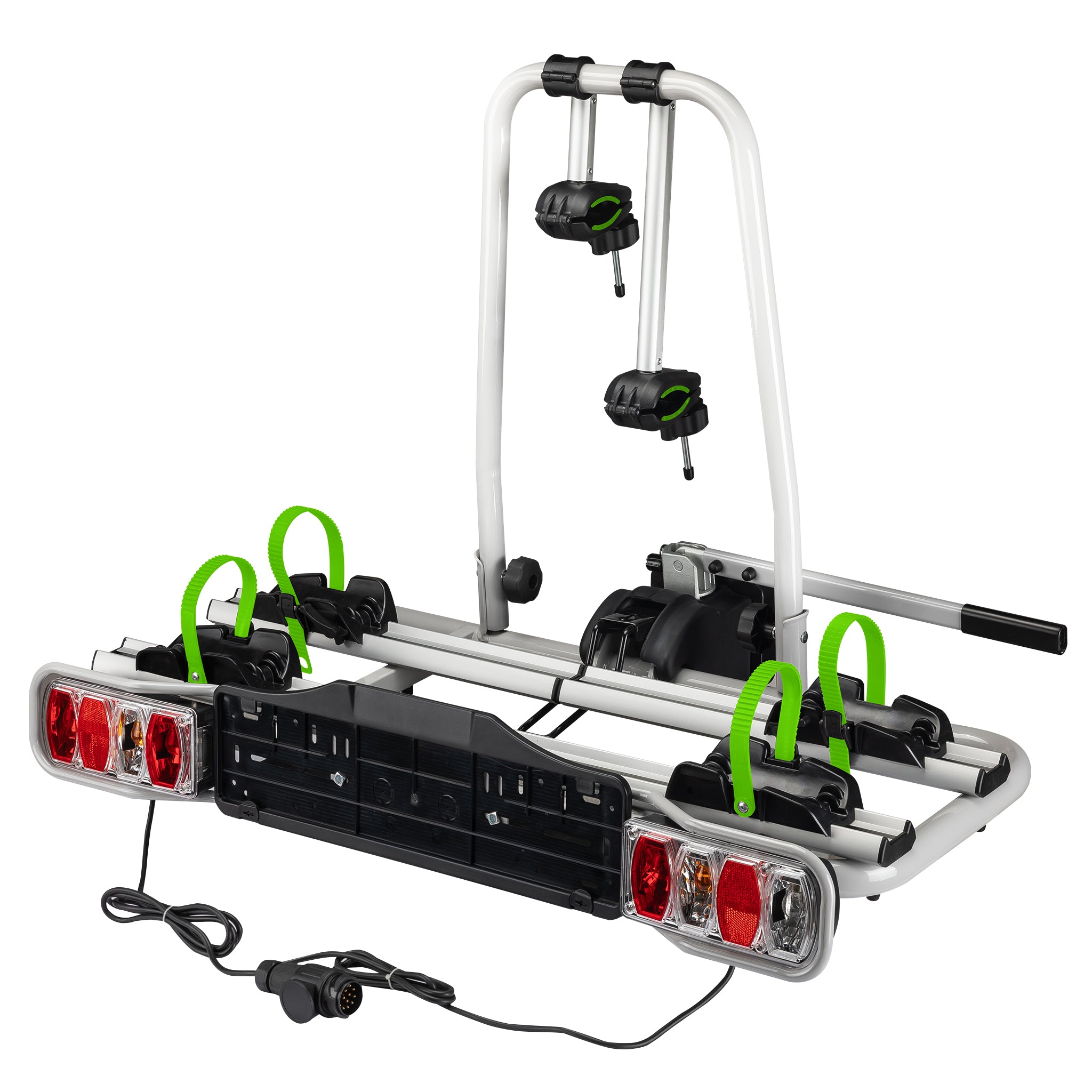 Portabici auto universale per 2 biciclette, porta bici per auto pieghevole, portata max 60 kg, con protezione antifurto